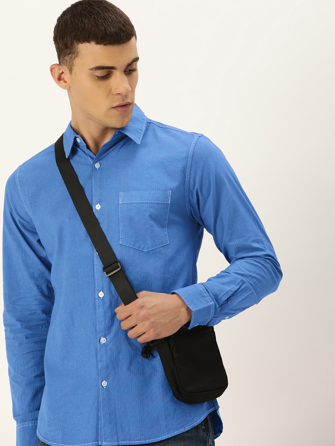 

Kook N Keech Men Relaxed Opaque Striped Casual Shirt, Blue