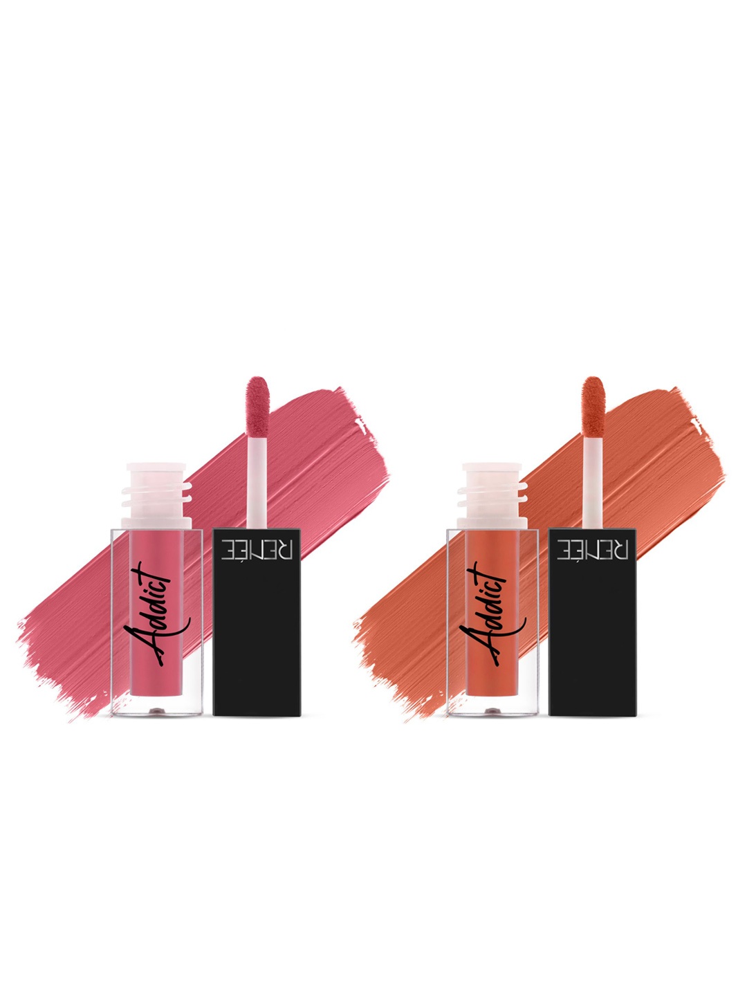 

Renee Set of 2 Addict Liquid Lip Tint with Shea Butter 2ml Each - Cotton Candy & Sunset, Pink