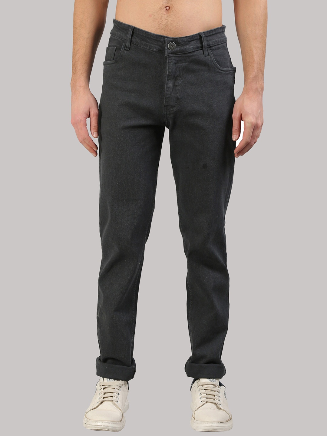 

Jb Just BLACK Men Urban Slim Low Distress Acid Wash Clean Look Stretchable Jeans, Grey