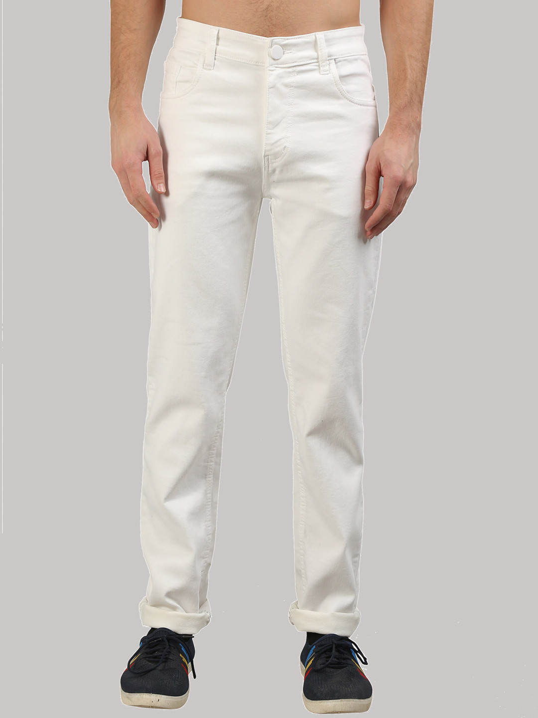 

Jb Just BLACK Men Urban Slim Acid Wash Clean Loook Stretchable Jeans, White