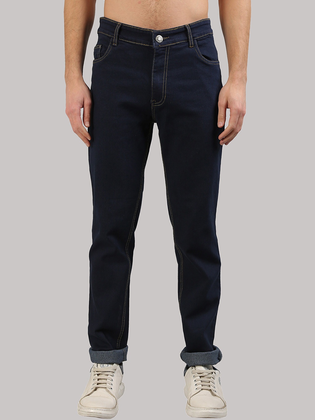 

Jb Just BLACK Men Urban Slim Acid Wash Clean Look Stretchable Jeans, Navy blue