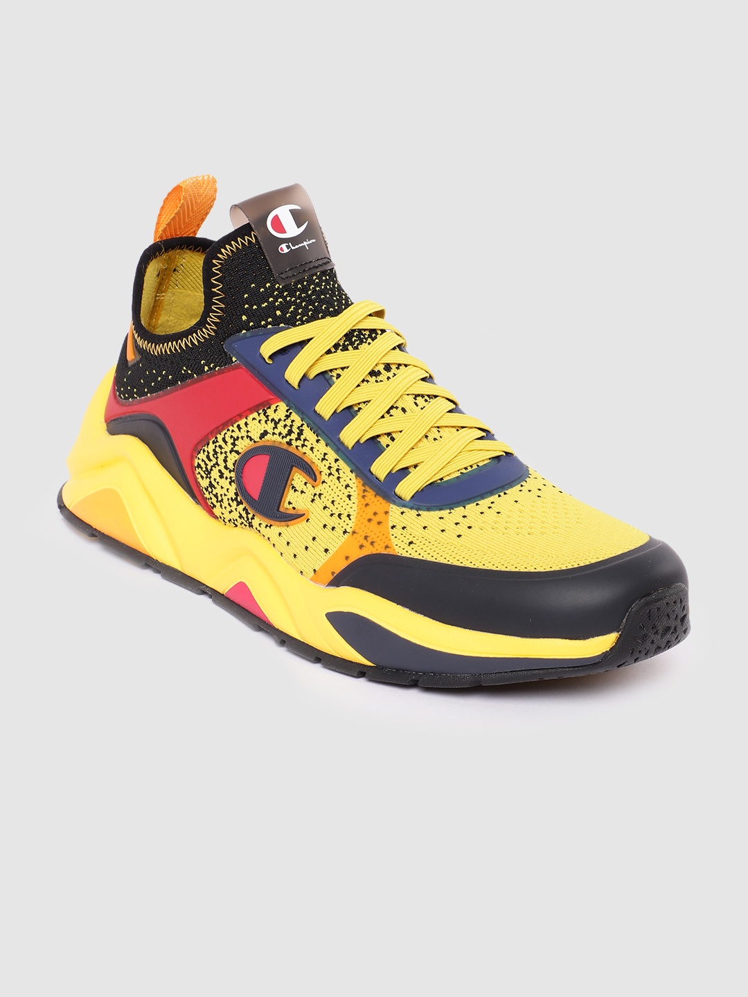 

Champion Men Woven Design Brand Logo Embossed Sneakers, Yellow