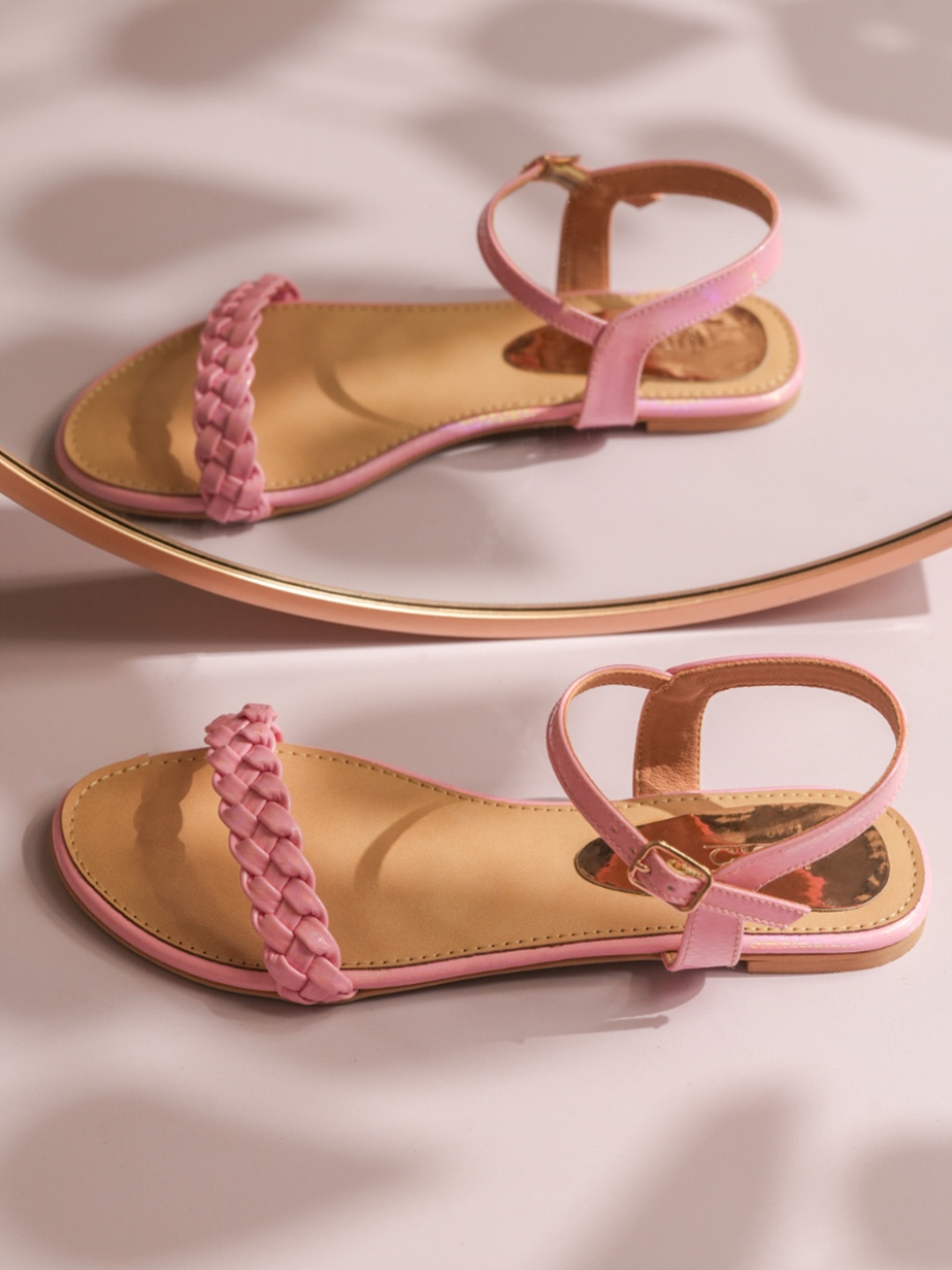 

Inc 5 Braided Open Toe Flats, Pink