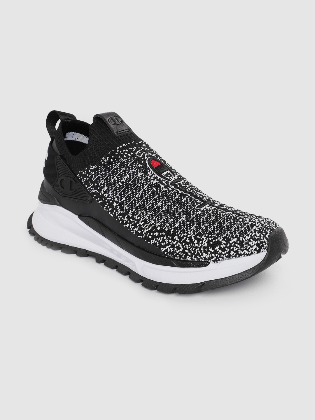 

Champion Women Woven Design & Textured Sneakers, Black