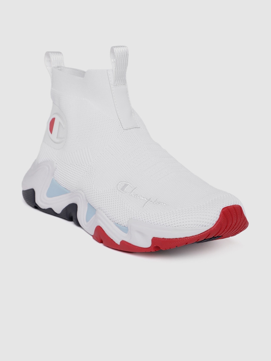 

Champion Women Woven Design Mid-Top Sneakers, White