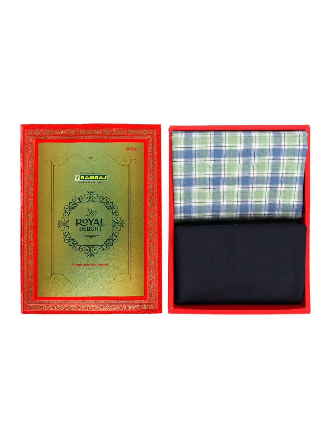

Ramraj Men Shirt & Trouser Clothing Fabric Set, Black