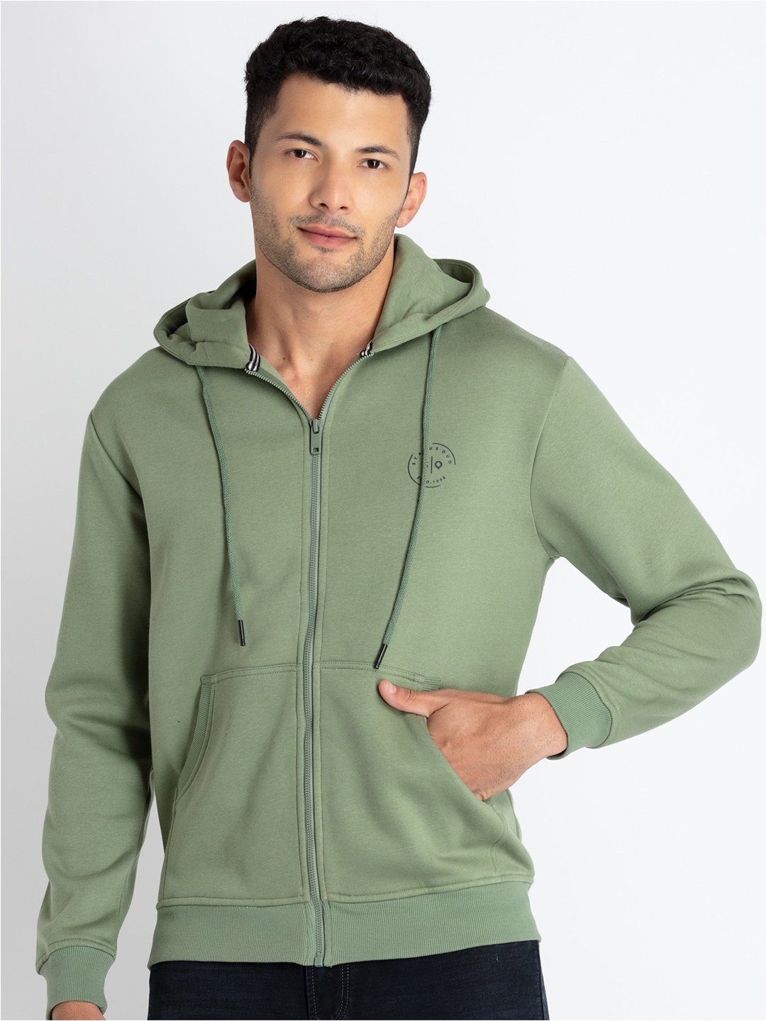 

Status Quo Men Hooded Cotton Sweatshirt, Green