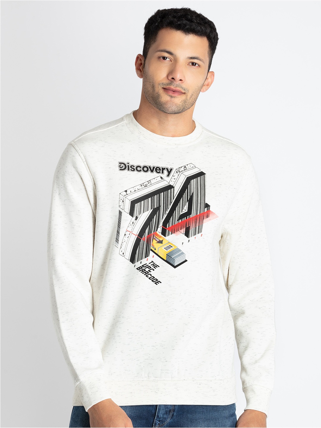 

Status Quo Typography Printed Pullover, White