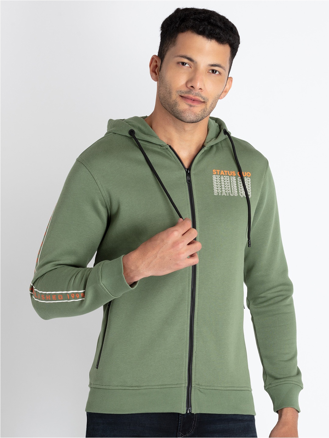 

Status Quo Men Hooded Sweatshirt, Green