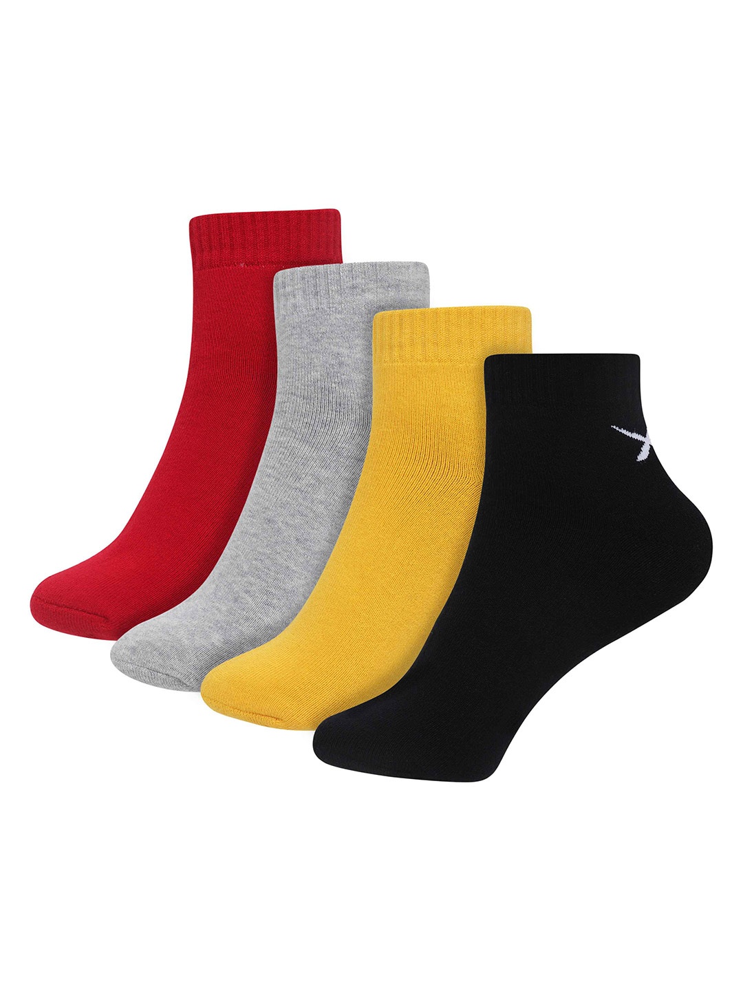 

HRX by Hrithik Roshan Men Pack Of 4 Ankle Length Socks, Grey