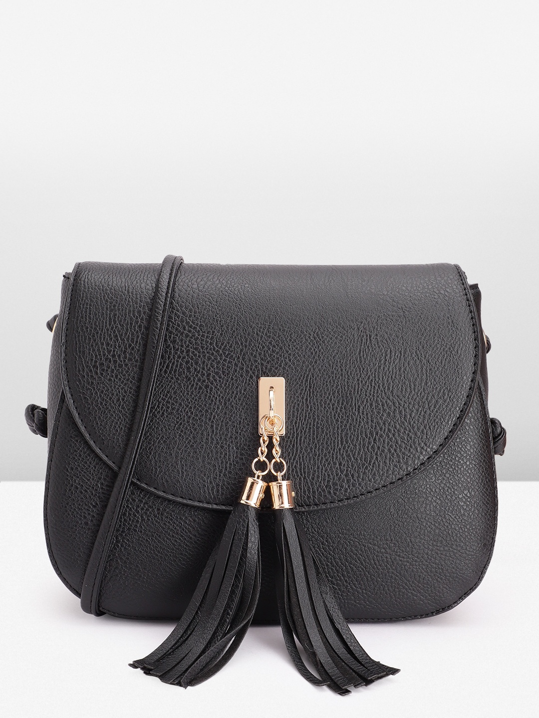 

DOROTHY PERKINS Structured Sling Bag with Tasselled Detail, Black