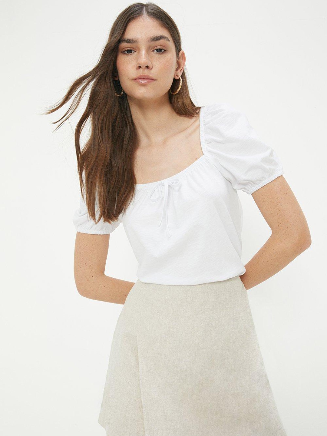 

DOROTHY PERKINS Pure Cotton Top, White