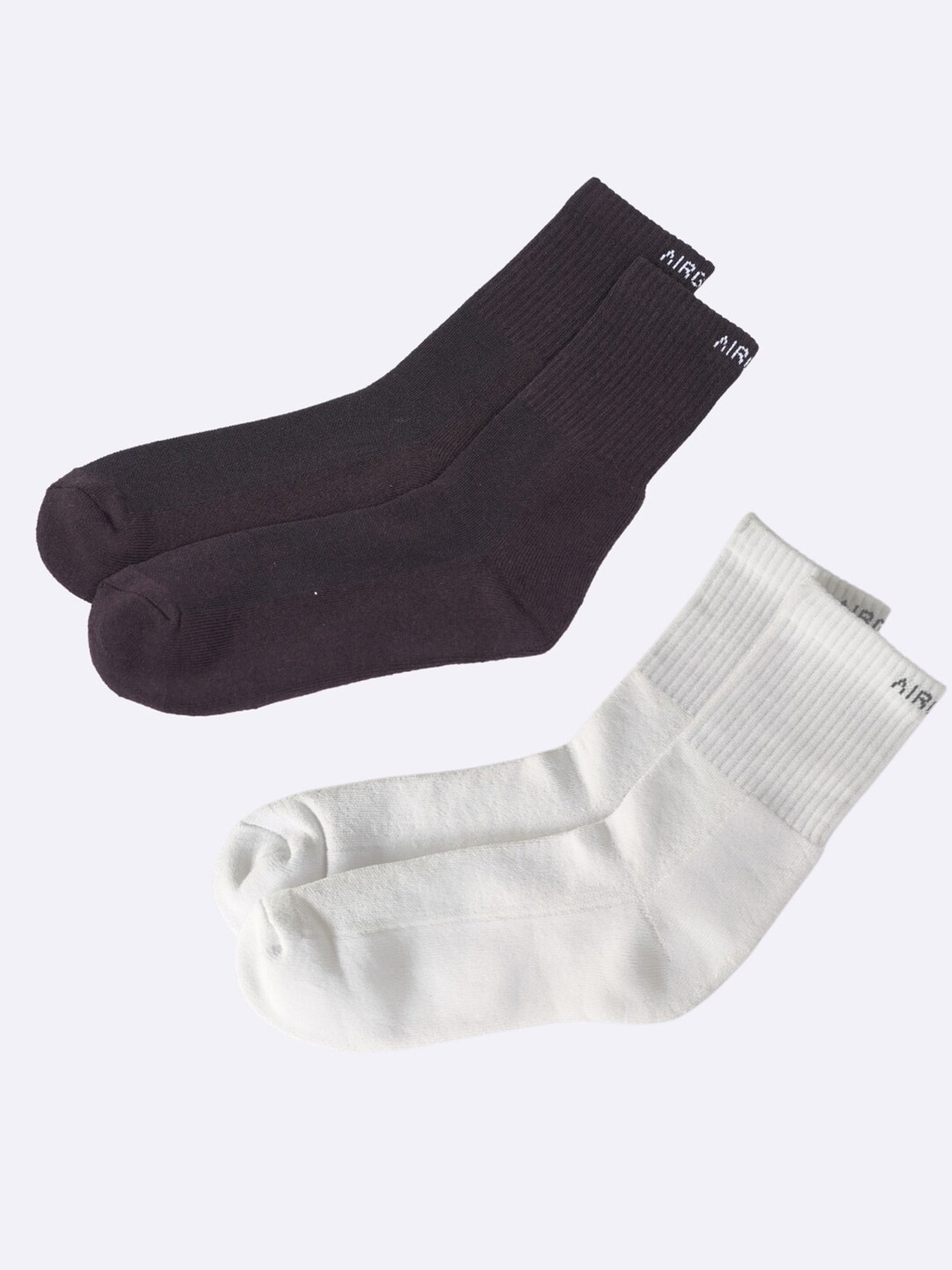 

AIR GARB Men Pack Of 2 Air Garb Calf Length Socks, White