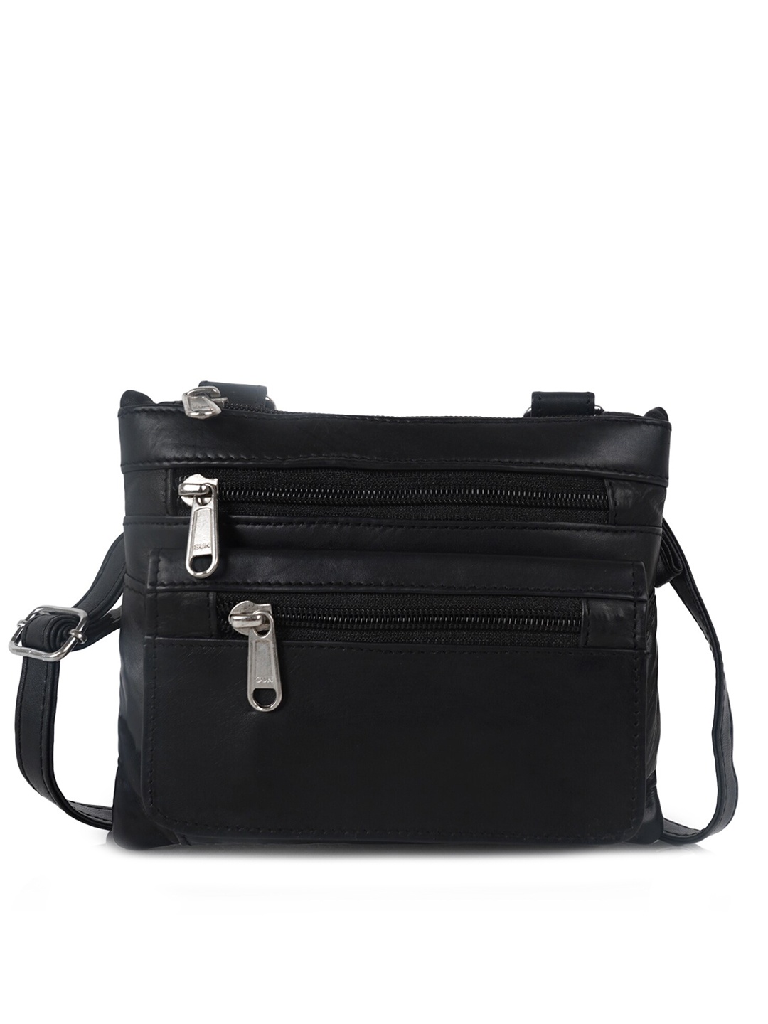 

CIMONI Leather Structured Shoulder Bag, Black