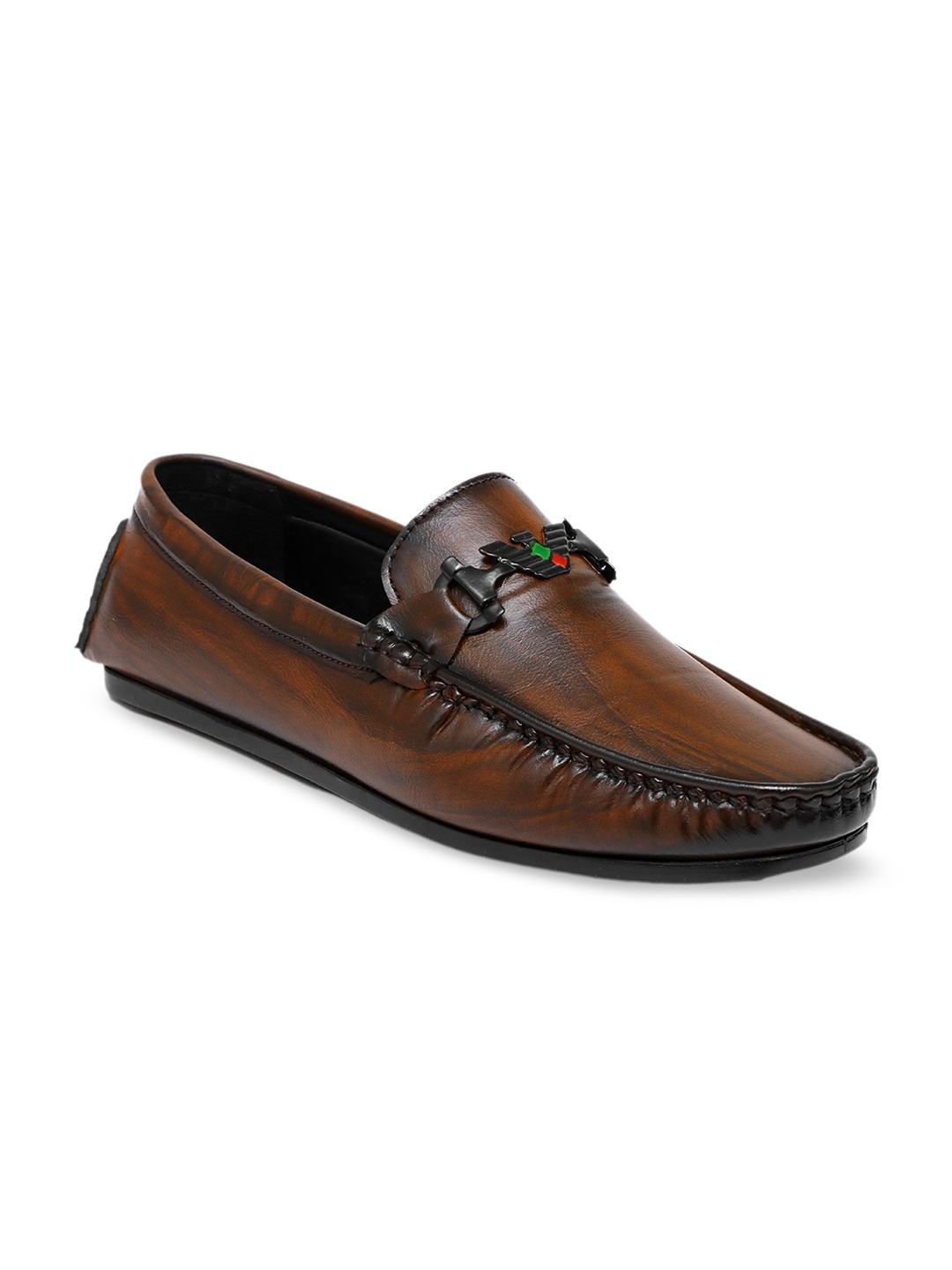 

Valin Fox Men Lightweight Comfort Insole Horsebit Loafers, Brown