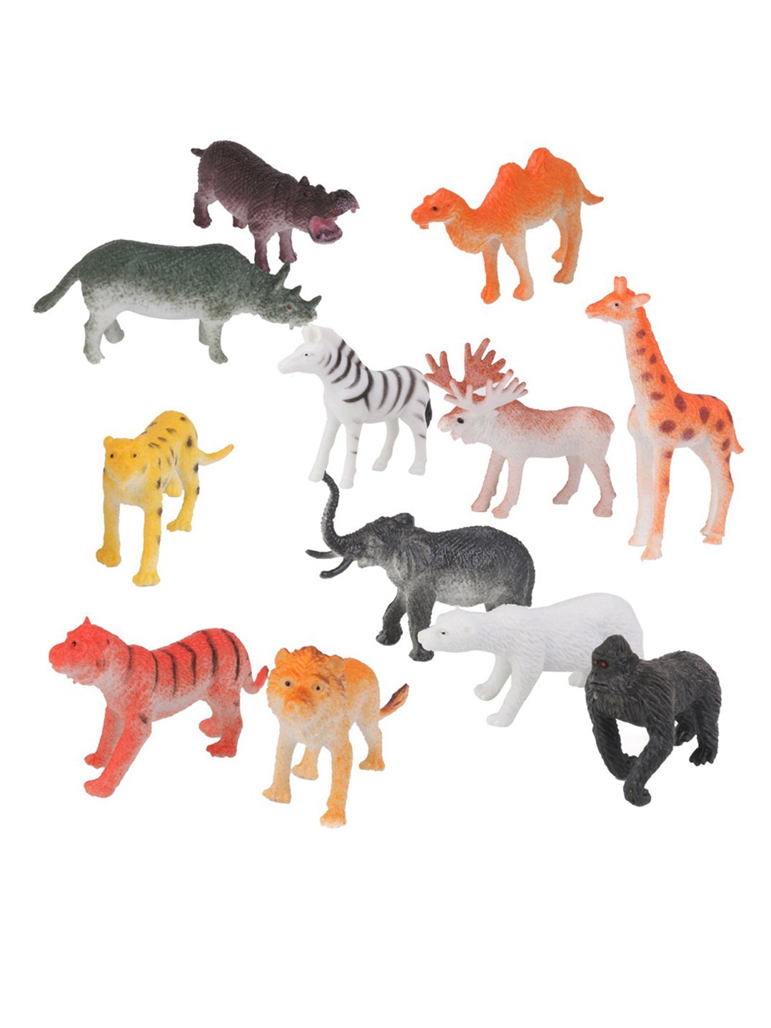 

MUREN Set of 12 Wild Animal Figure Toys, Orange