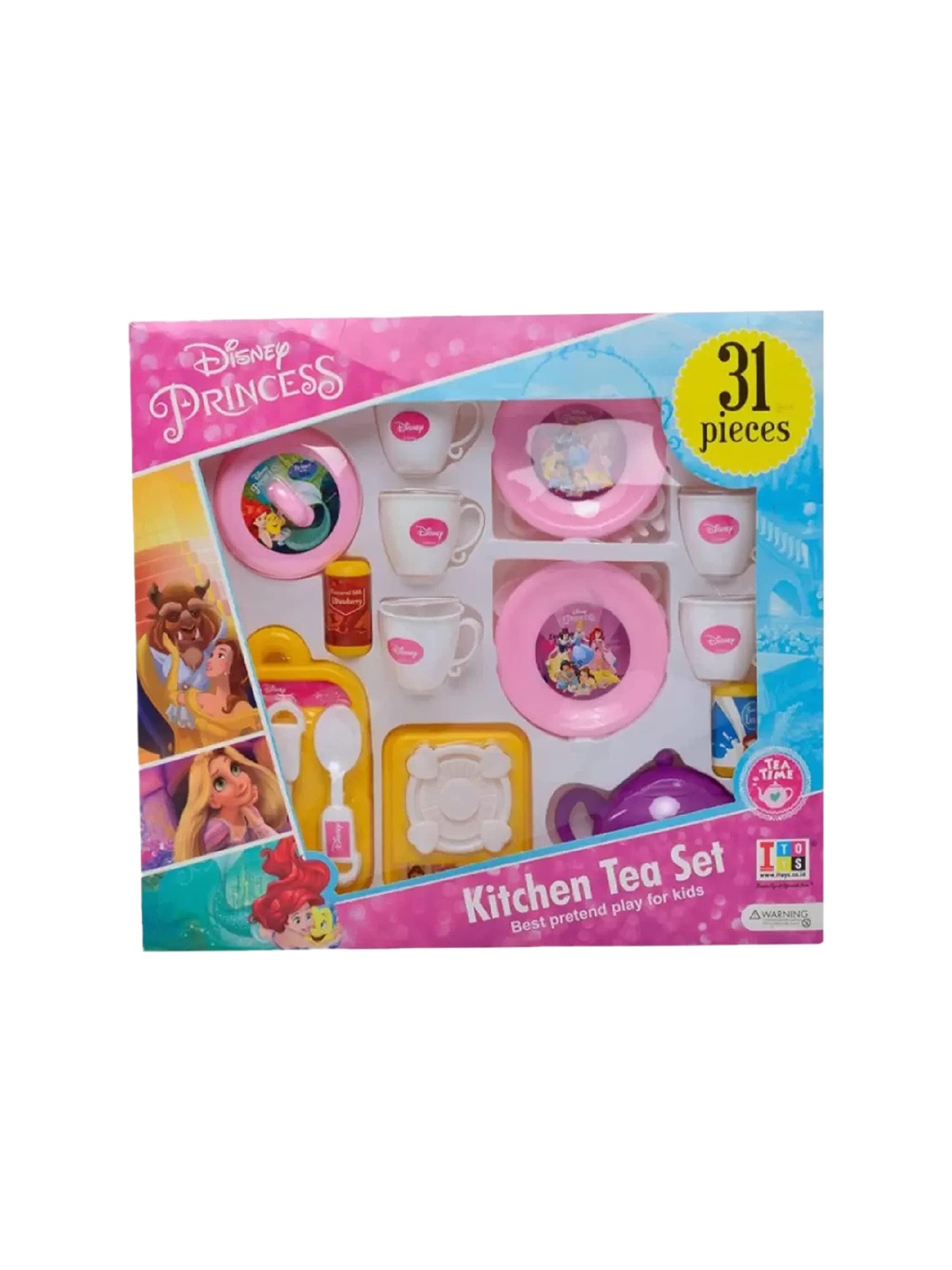 

MUREN Kids Princess Tea Party Kitchen Play Set, Pink