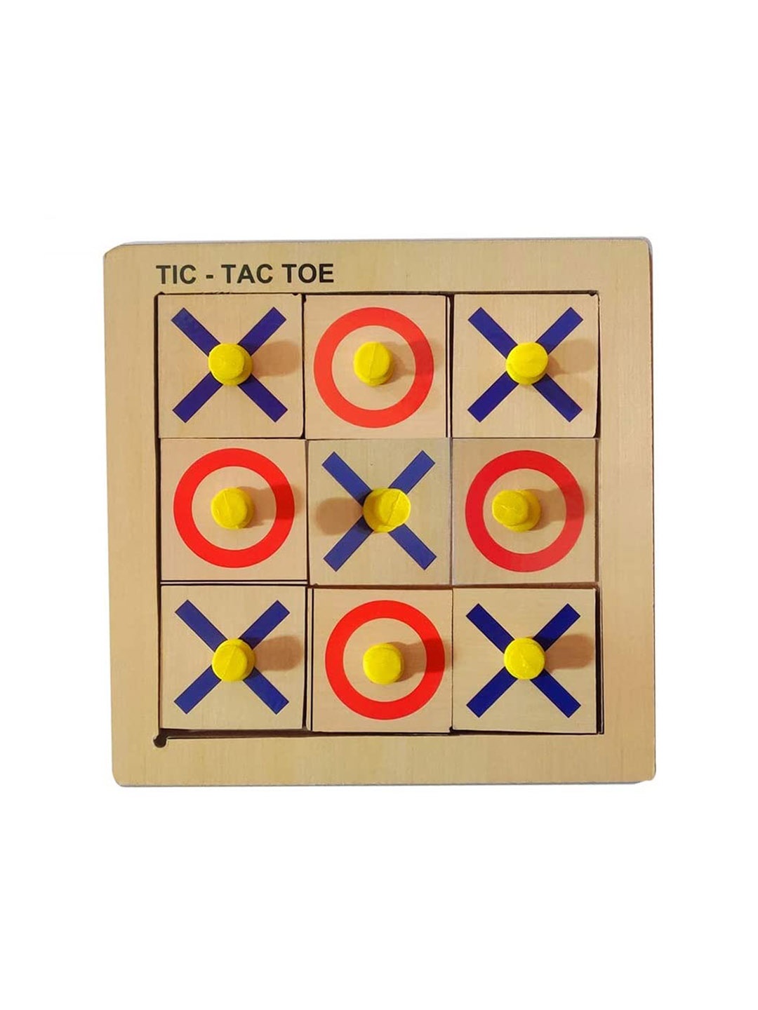 

MUREN Kids Tic-Tac Toe Wooden Knob Puzzle Game, Brown