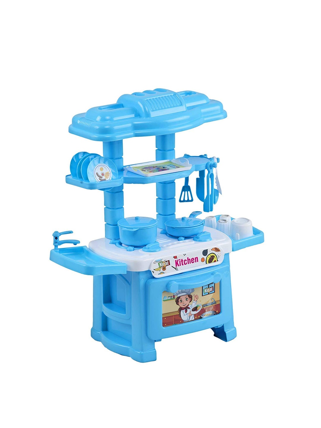 

MUREN Kids Kitchen Pretend Play Set Suitcase, Blue