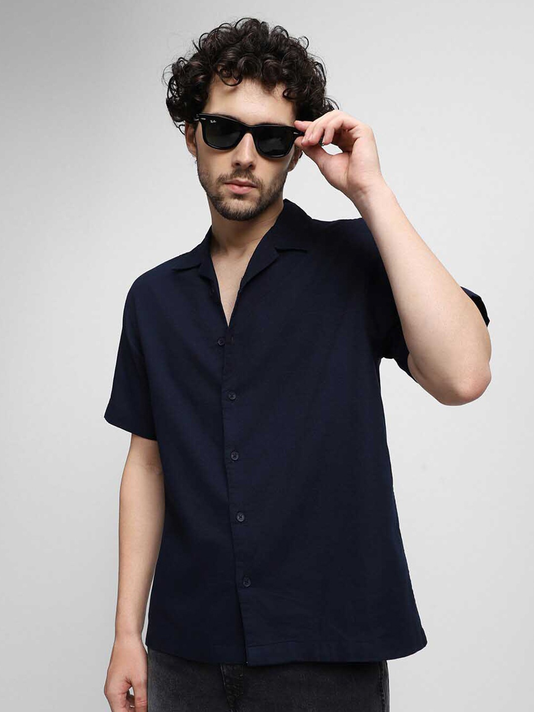 

Dennis Lingo Slim Fit Pure Cotton Casual Shirt, Navy blue