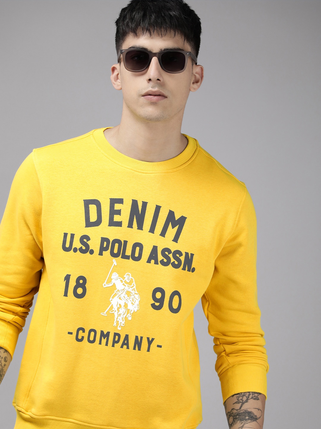 

U.S. Polo Assn. Denim Co. Printed Sweatshirt, Yellow