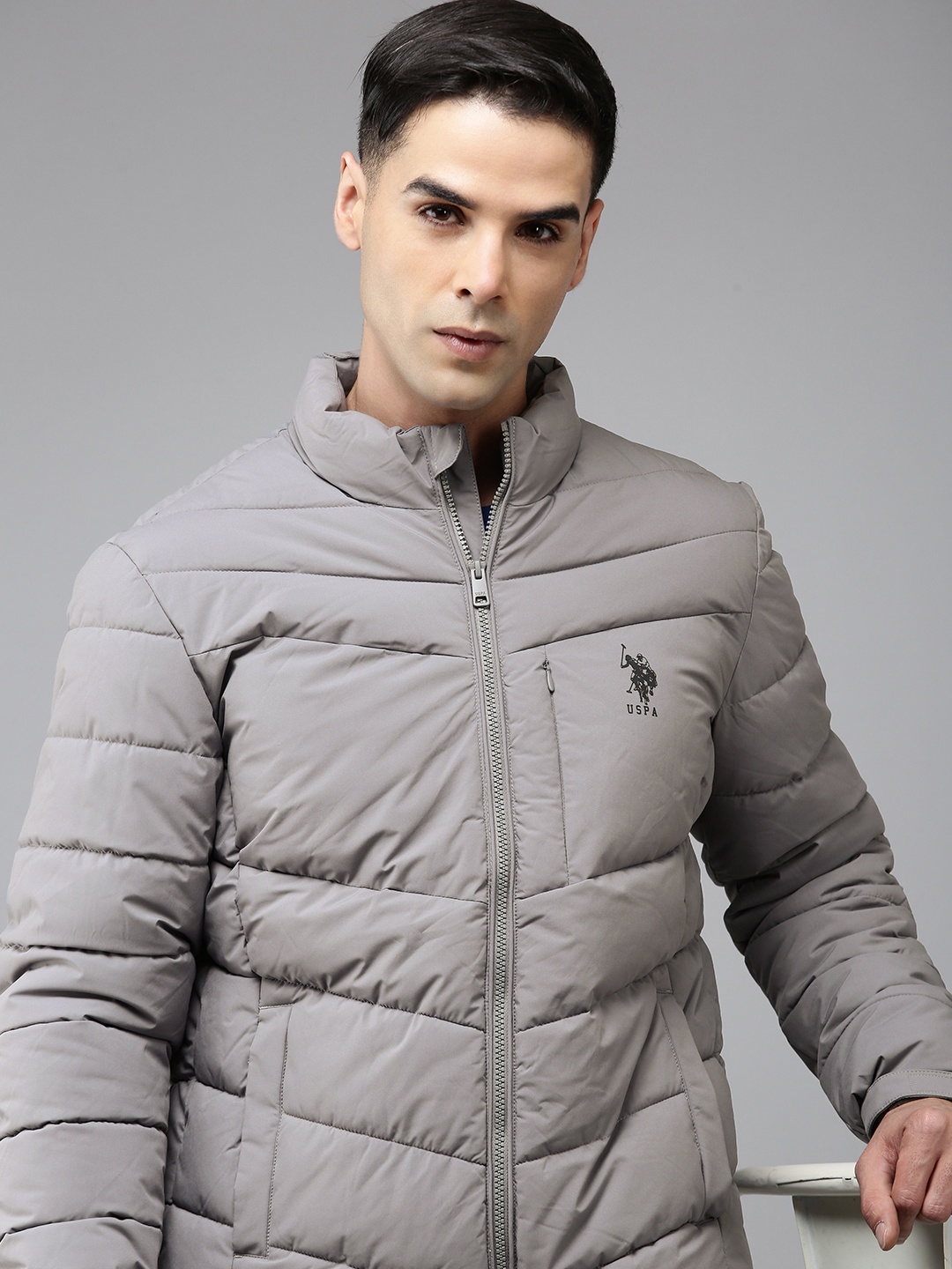 

U.S. Polo Assn. Solid Padded Jacket, Grey