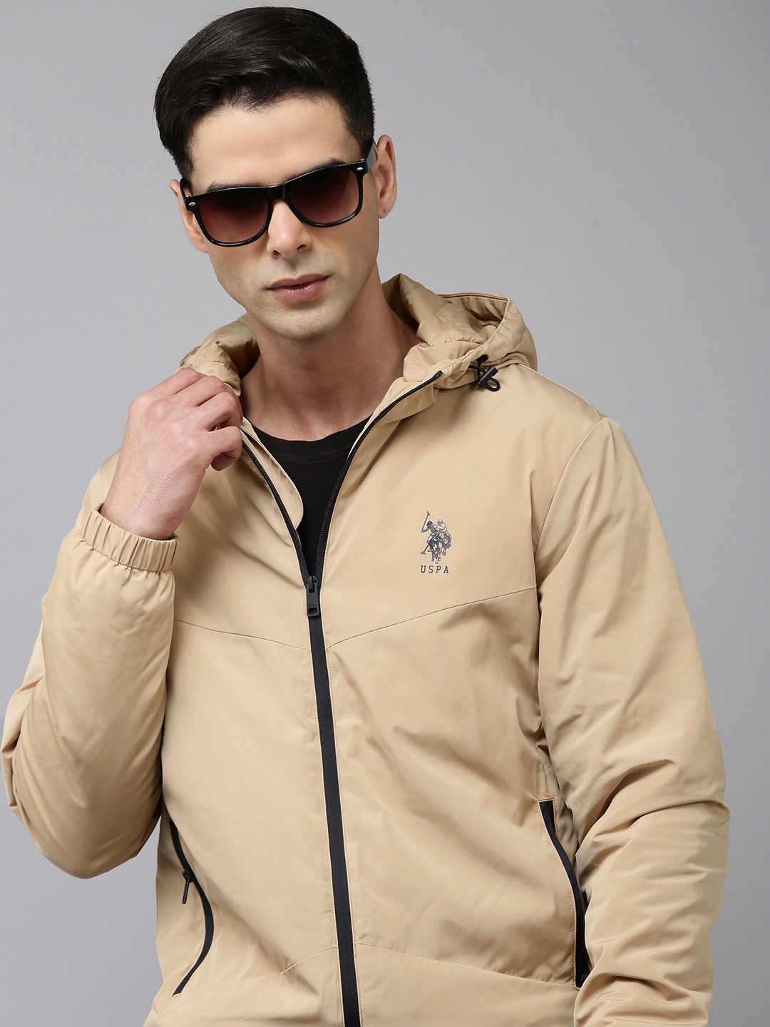 

U.S. Polo Assn. Hooded Lightweight Tailored Jacket, Beige