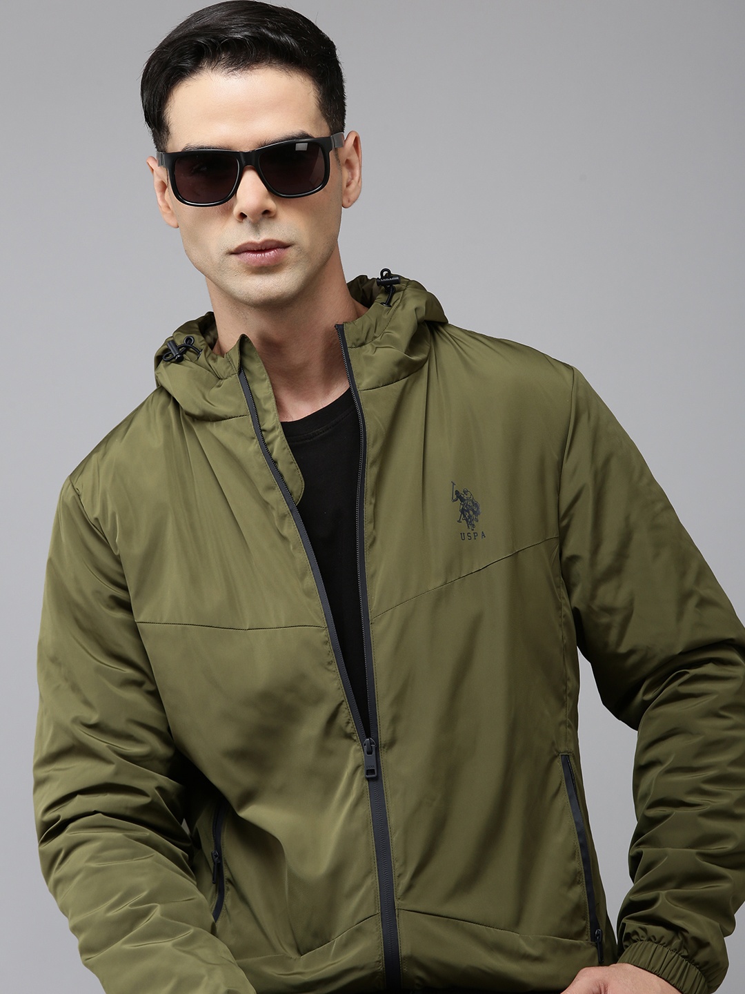 

U.S. Polo Assn. Hooded Lightweight Tailored Jacket, Olive