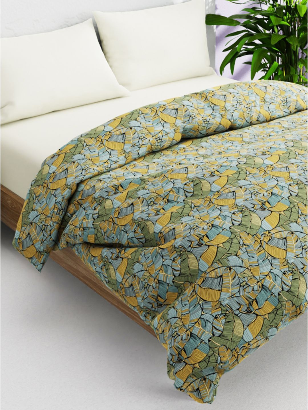 

BIANCA Blue & Yellow AC Room 300 GSM Cotton Double Bed Comforter