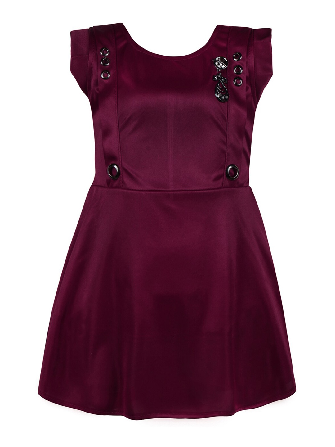 

Wish Karo Round Neck A-Line Dress, Purple