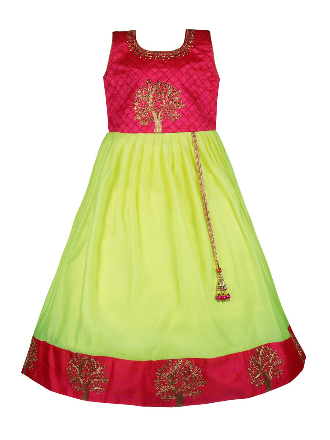 

Wish Karo Embellished Satin Maxi Dress, Green