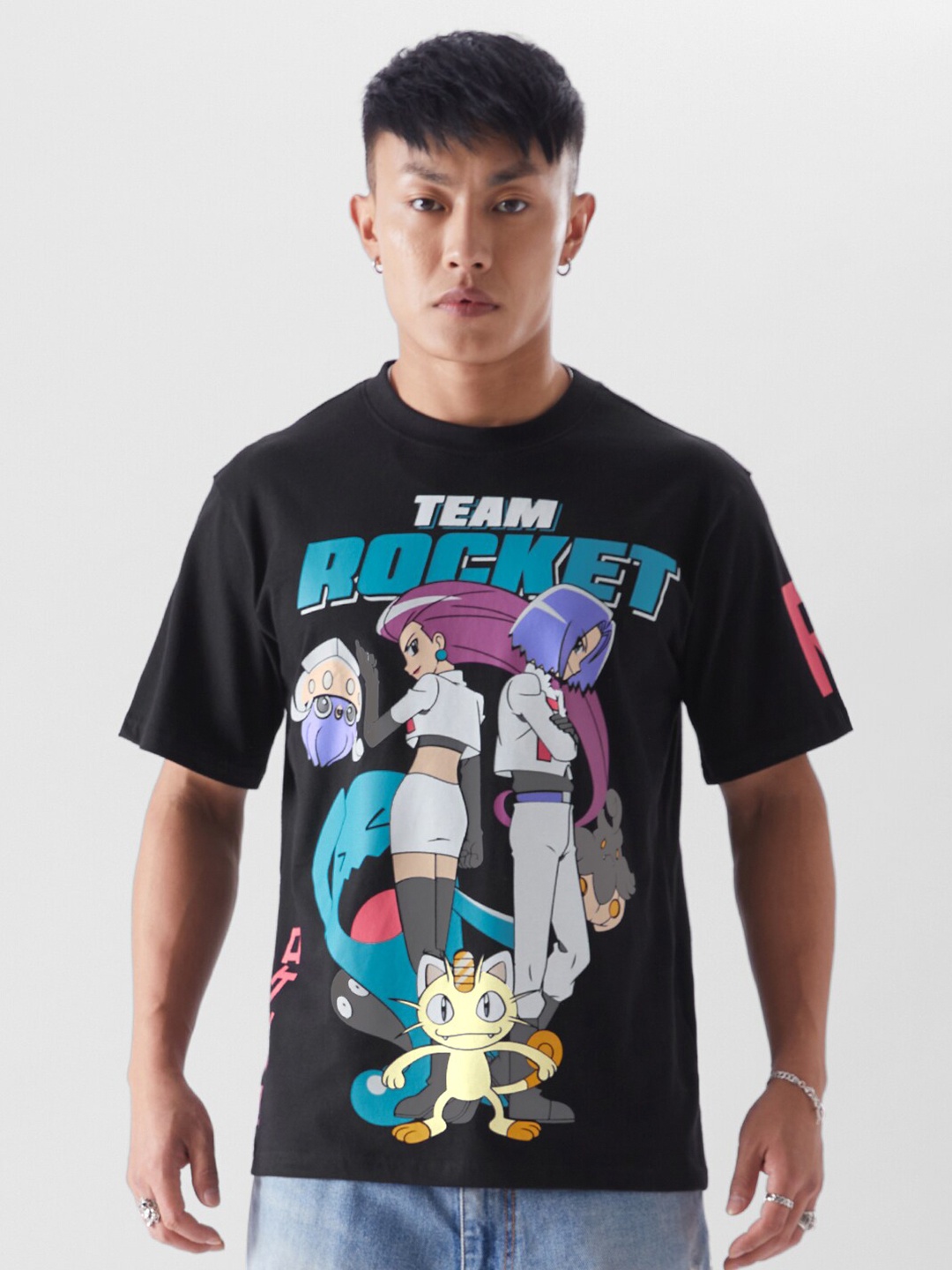 

The Souled Store Pokemon Printed Pure Cotton T-shirt, Black