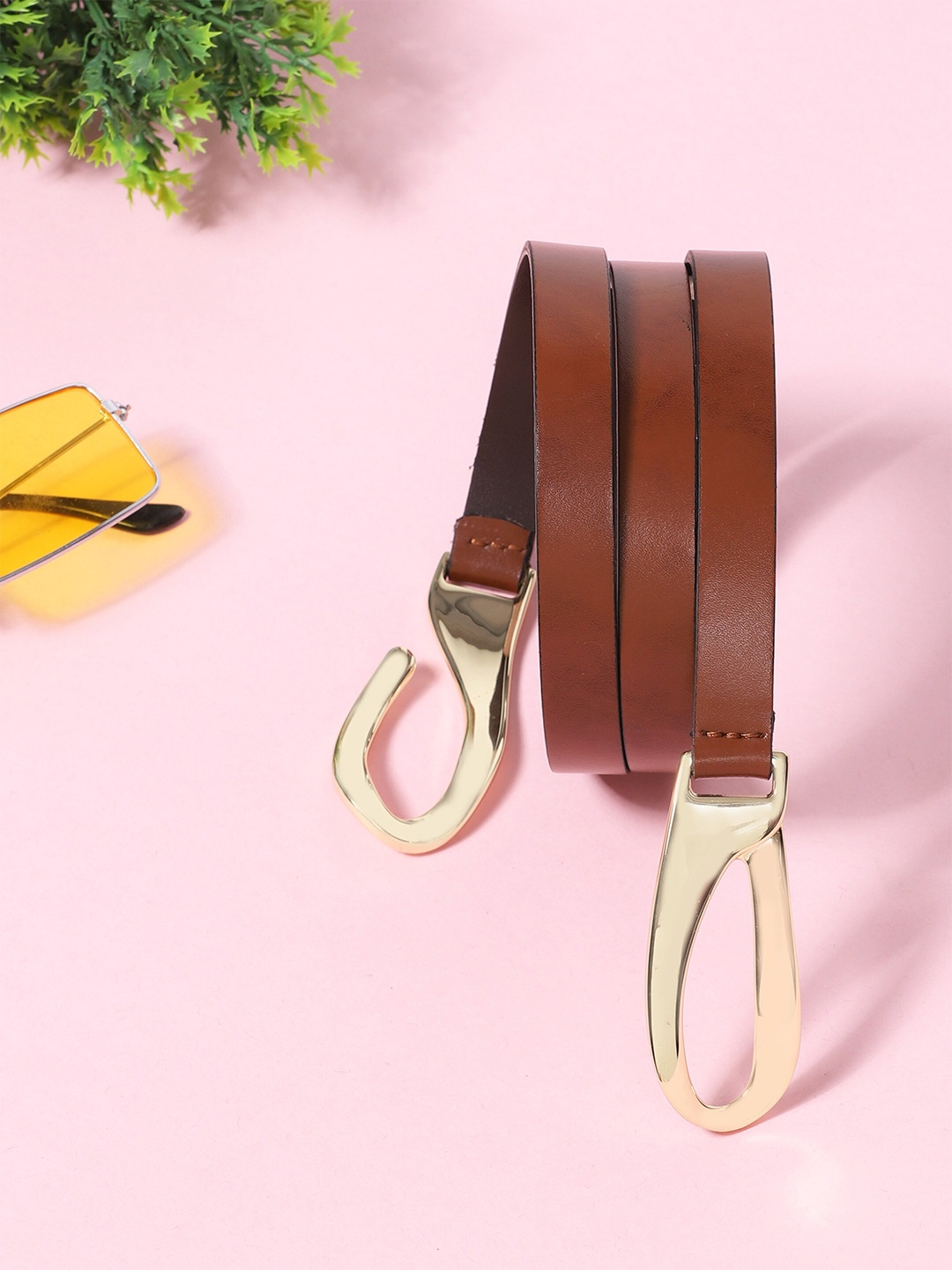 

Carlton London Women Genuine Leather Belt, Tan