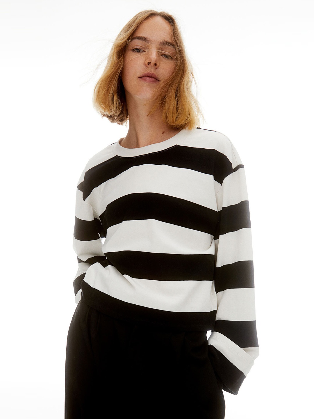 

H&M Pure Cotton Top, Black