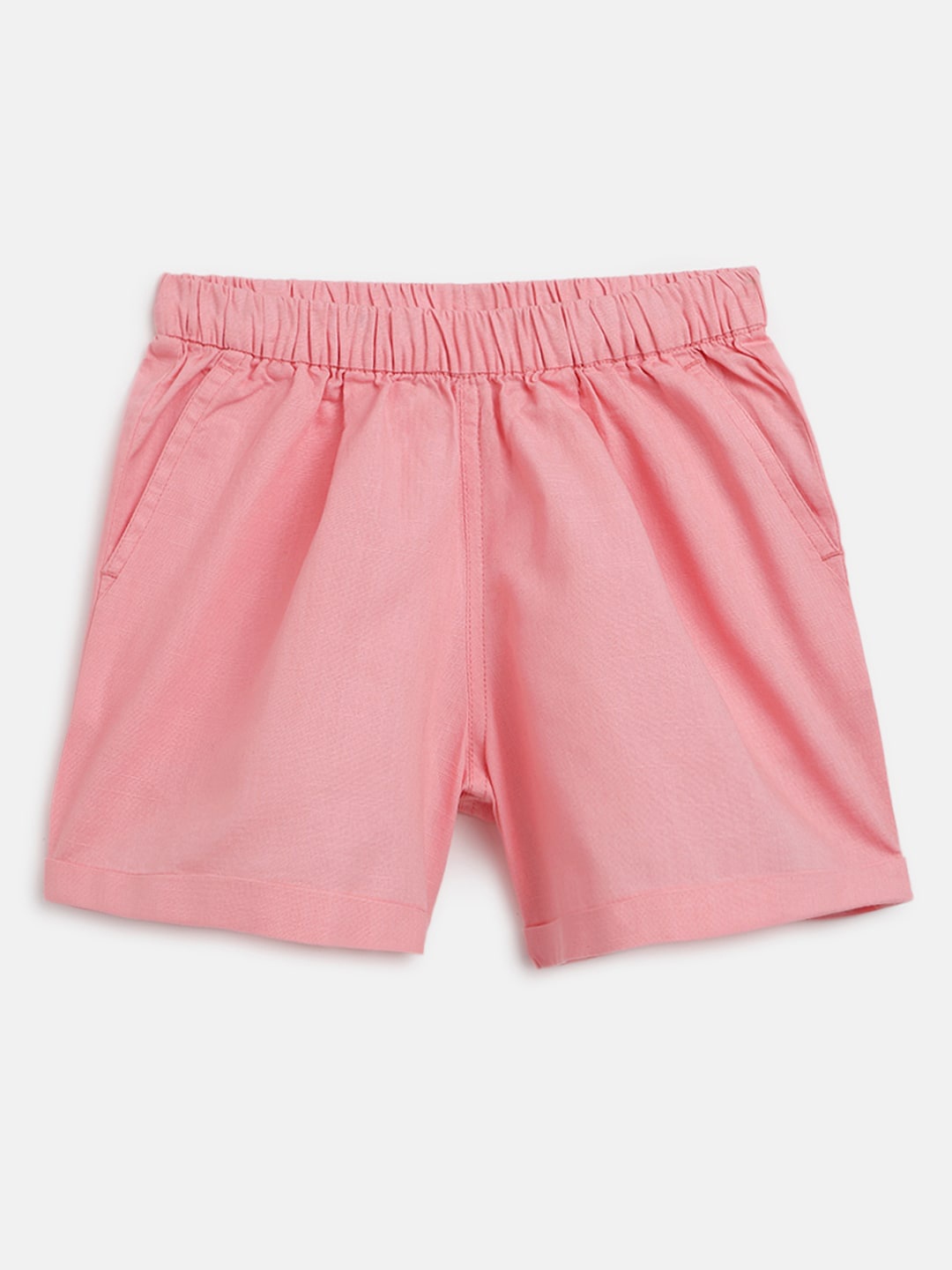 

Campana Girls Mid-Rise Pure Cotton Shorts, Pink