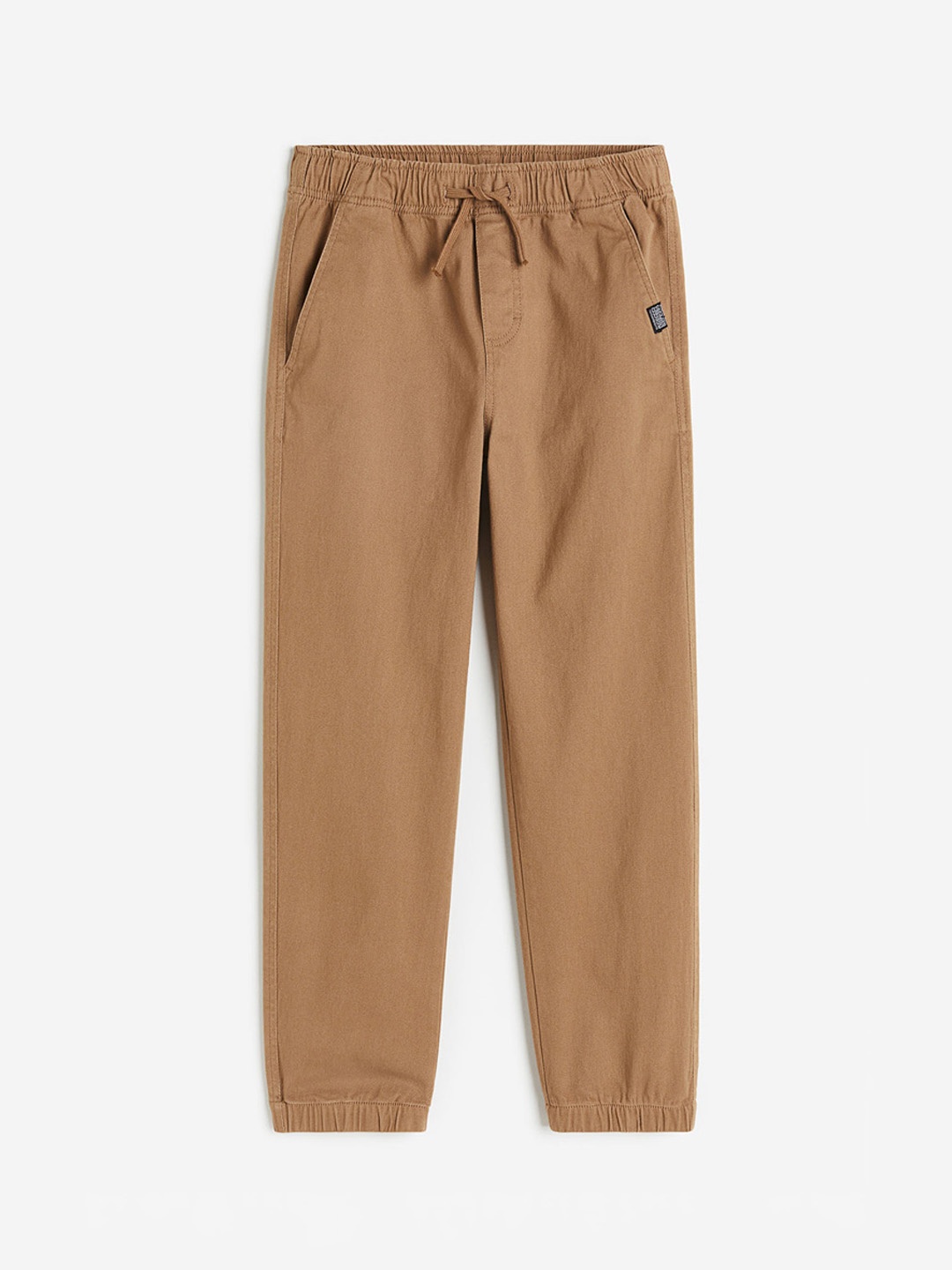 

H&M Boys Cotton Twill Joggers, Beige