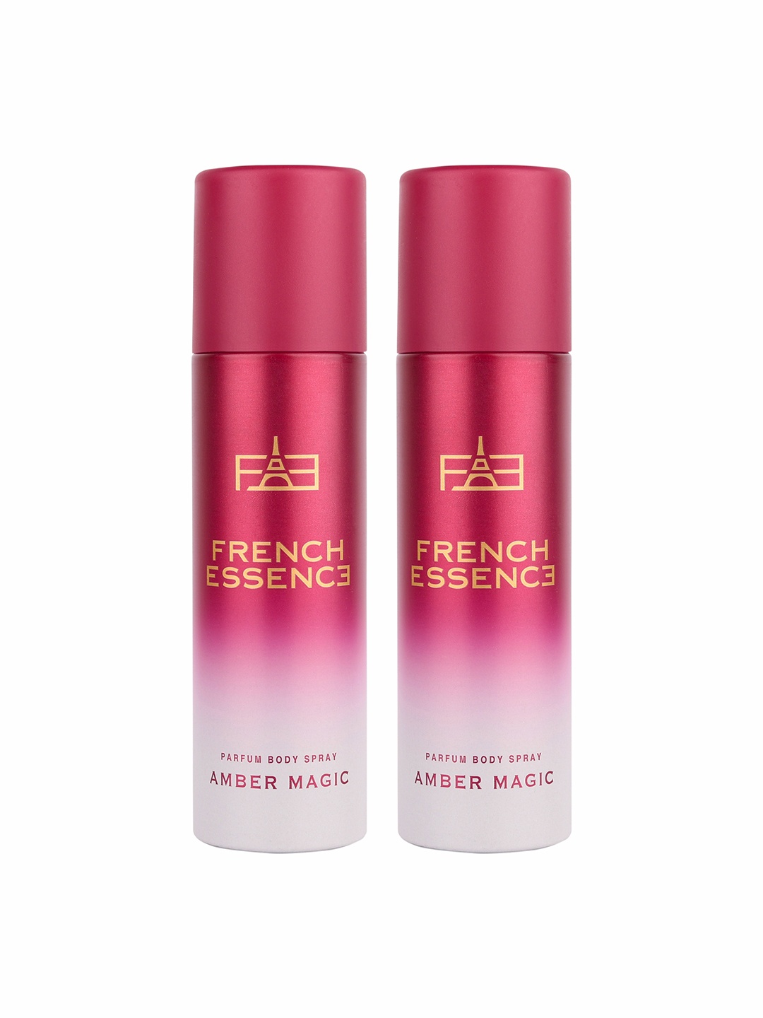 

FRENCH ESSENCE Set of 2 No Gas Parfum Body Spray 99 g (120ml) Each - Amber Magic, Red