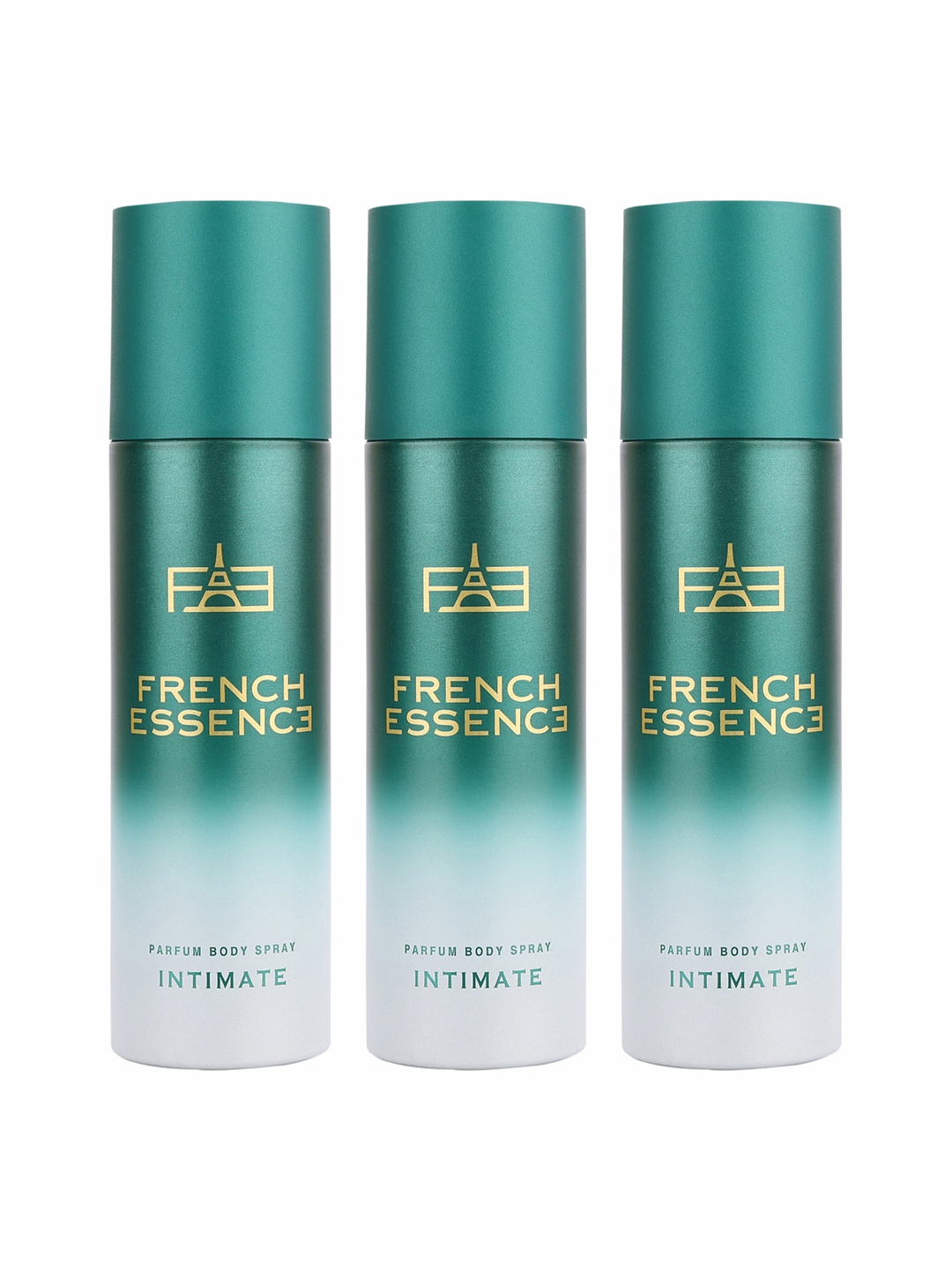 

FRENCH ESSENCE Set of 3 No Gas Parfum Body Spray 99 g (120ml) Each - Intimate, Green