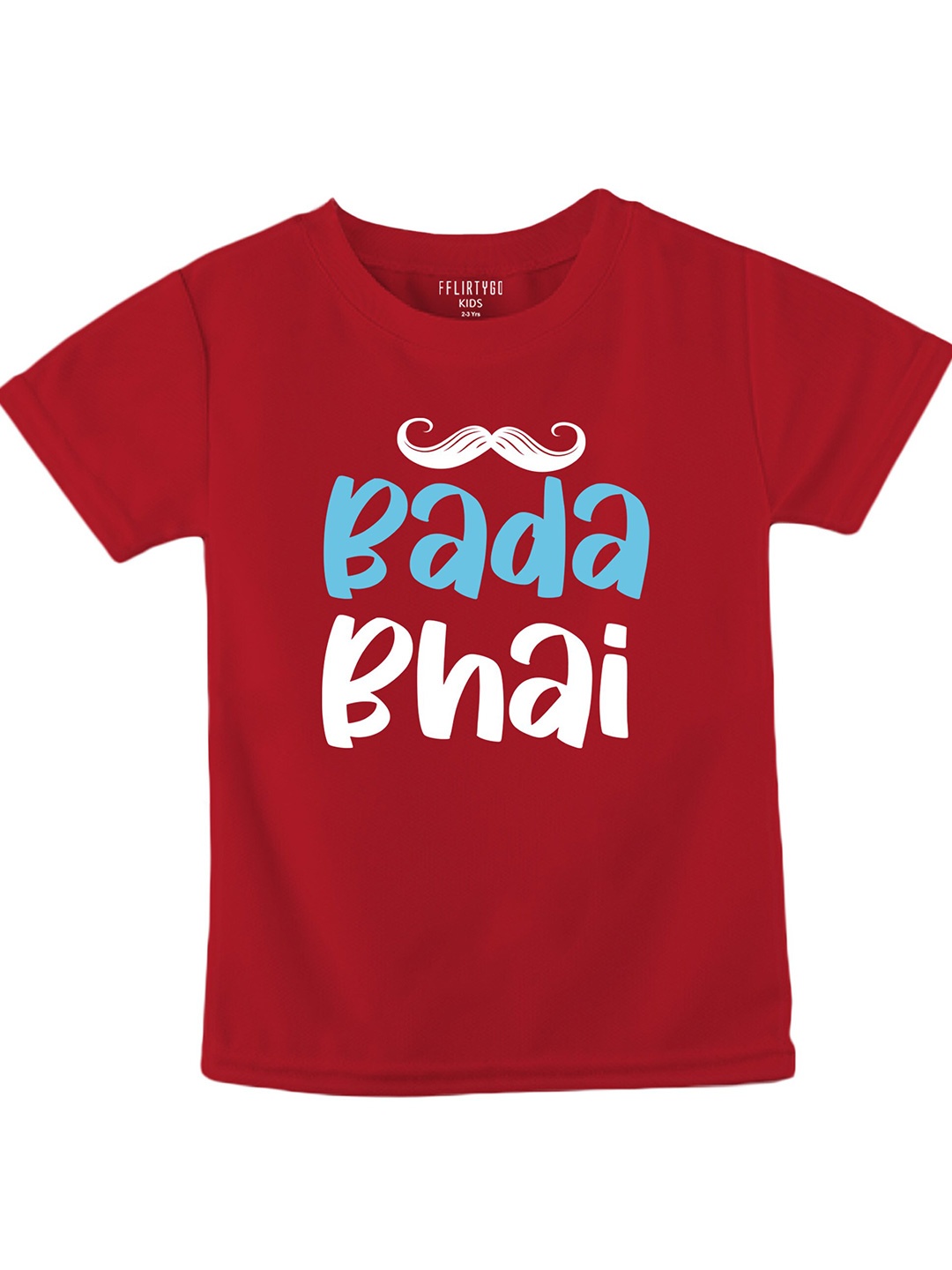 

FFLIRTYGO Kids Typography Printed Pure Cotton T-shirt, Red