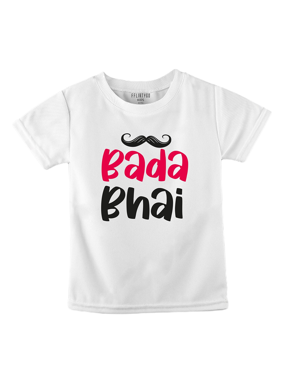 

FFLIRTYGO Kids Typography Printed Pure Cotton T-shirt, White