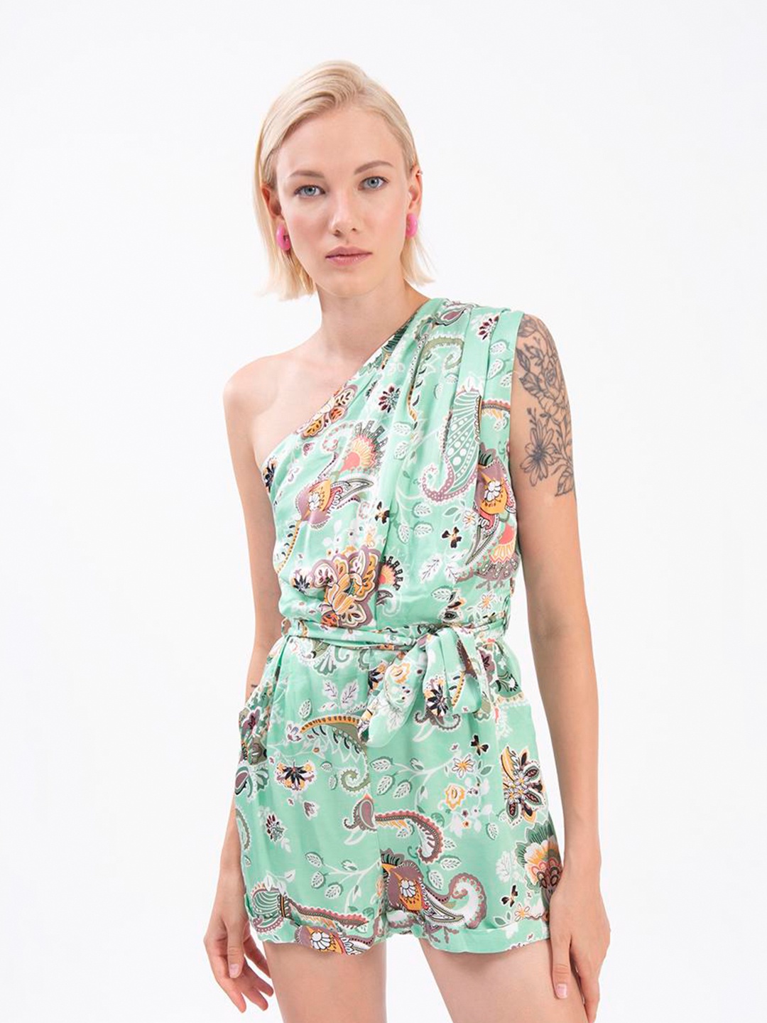 

PRET A TUER Ethnic Motifs Printed Jumpsuit, Green