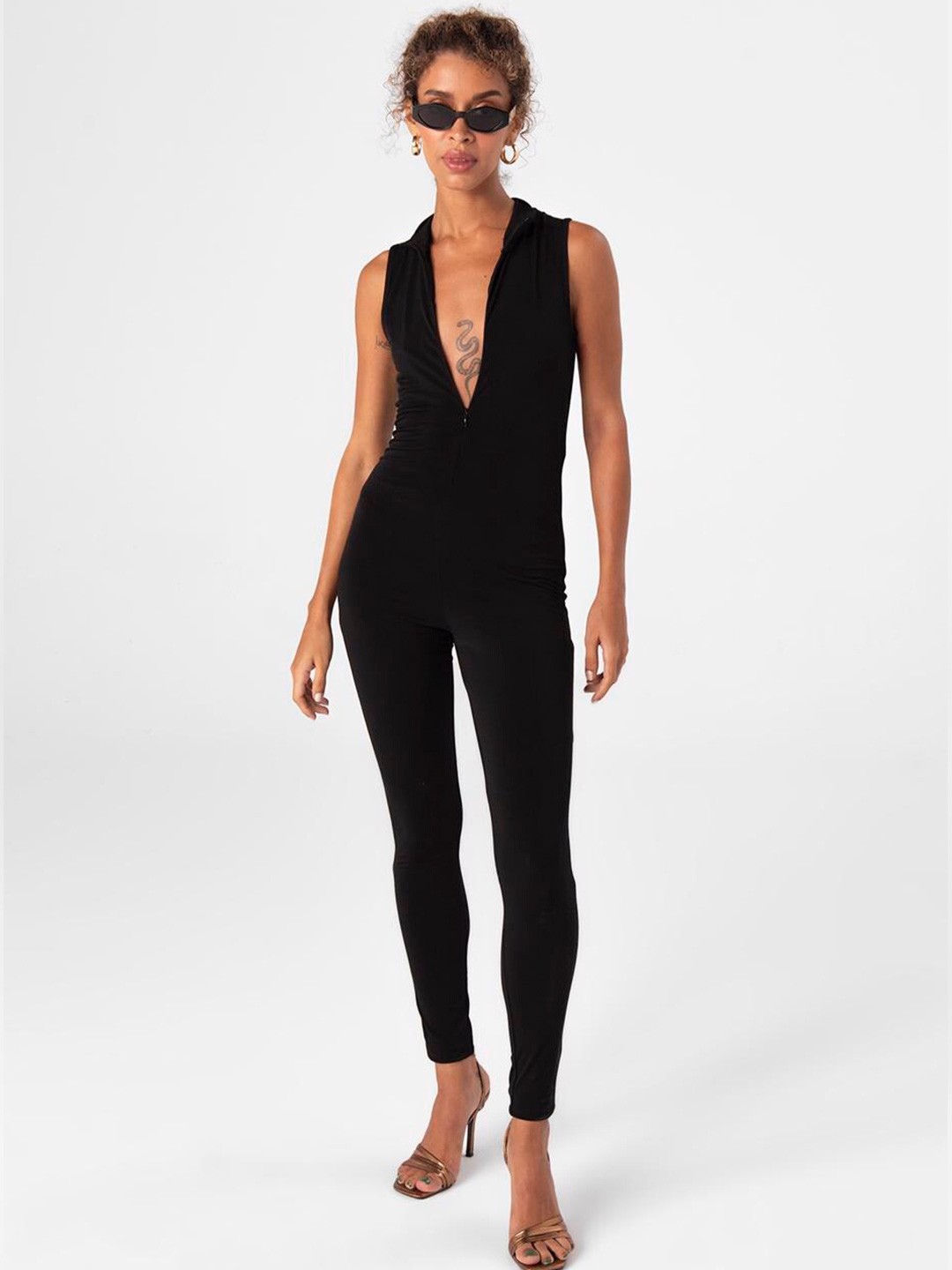 

PRET A TUER Sleeveless Basic Jumpsuit, Black