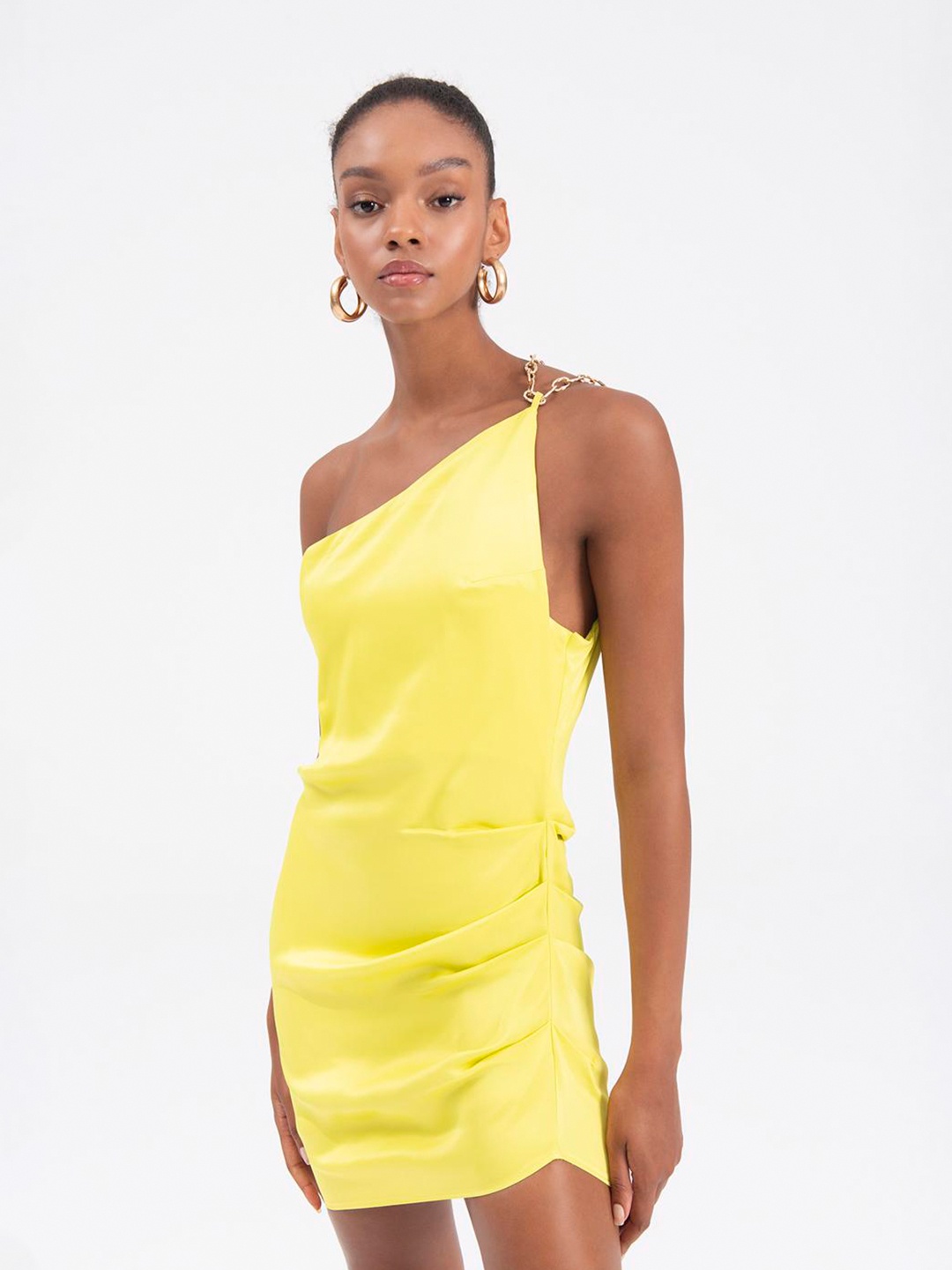 

PRET A TUER One Shoulder Sheath Dress, Yellow