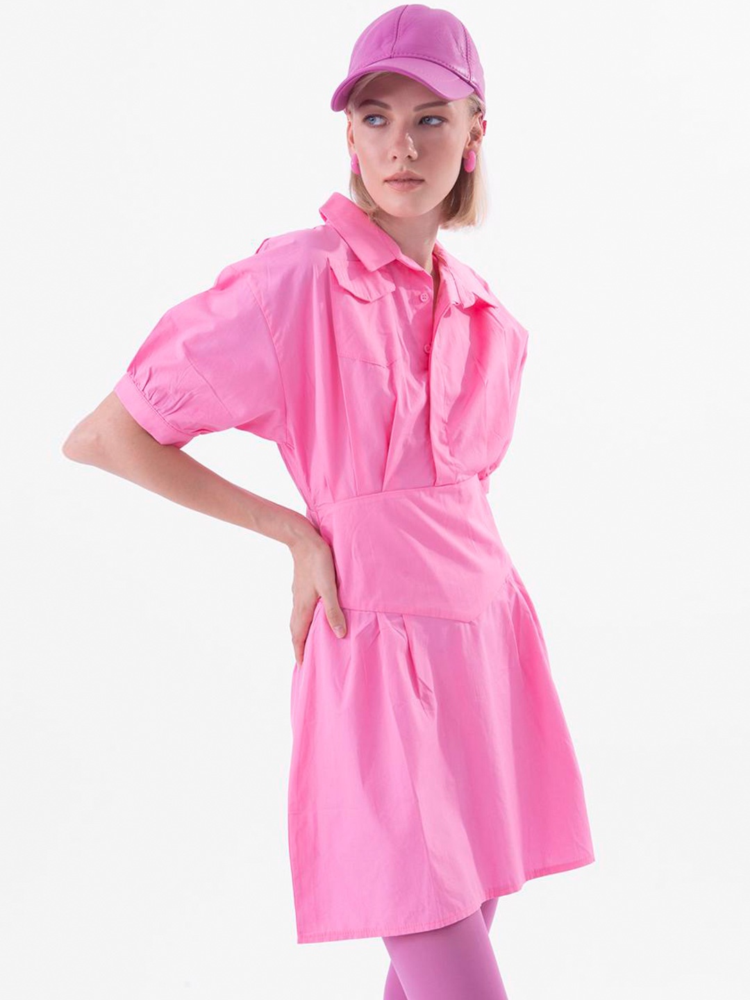 

PRET A TUER Fit & Flare Mini Dress, Pink