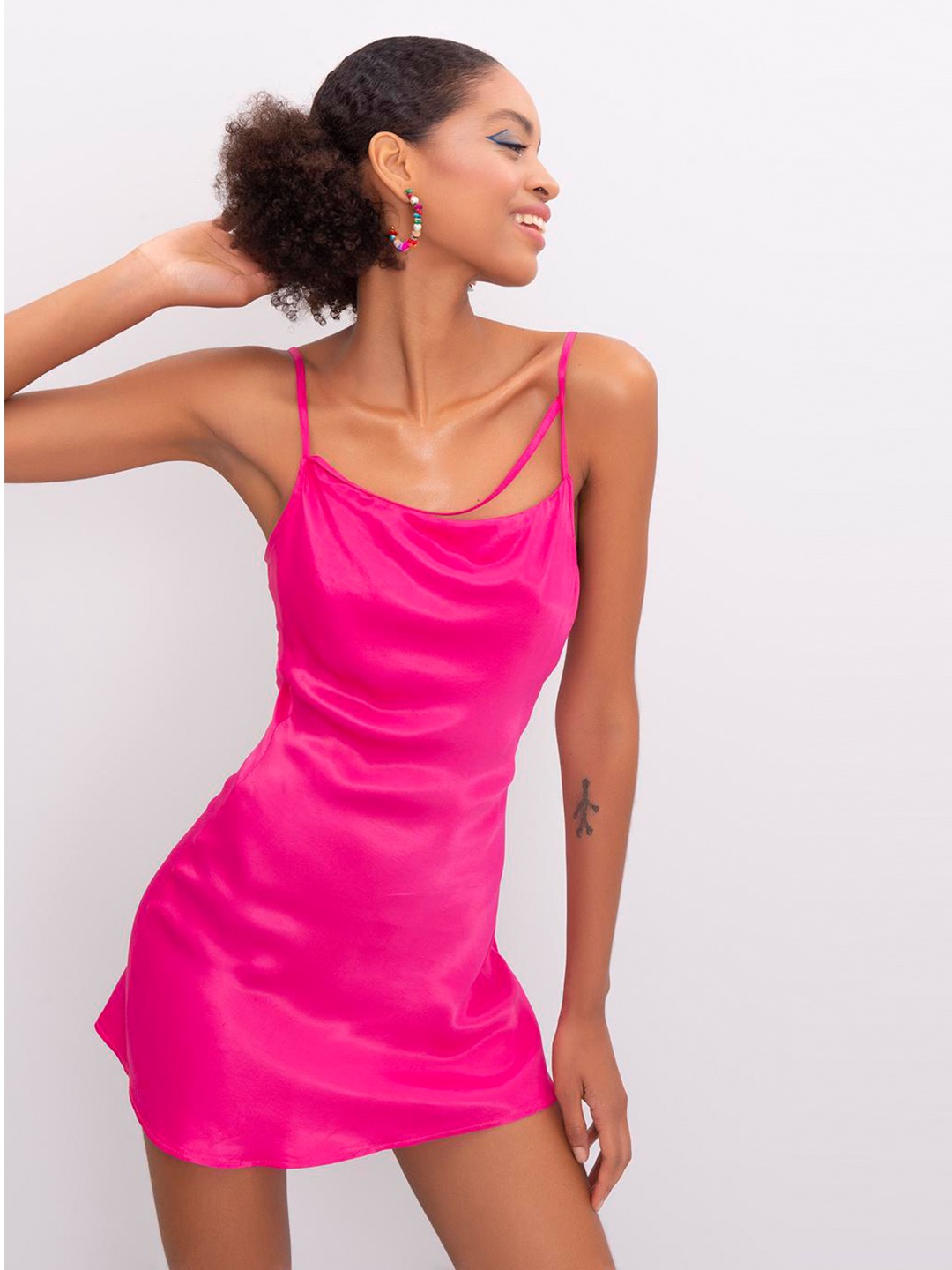 

PRET A TUER Shoulder Straps T-shirt Dress, Pink