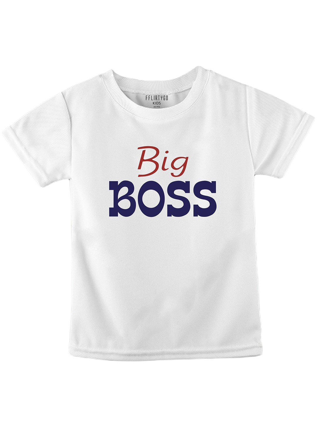

FFLIRTYGO Kids Typography Printed Pure Cotton T-shirt, White