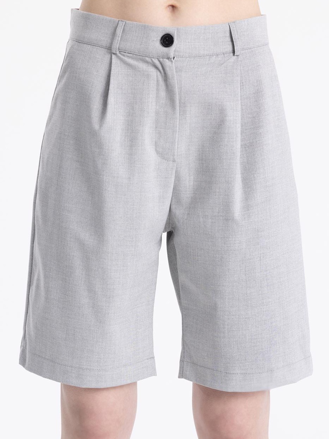 

PRET A TUER Women Mid Rise Shorts, Grey