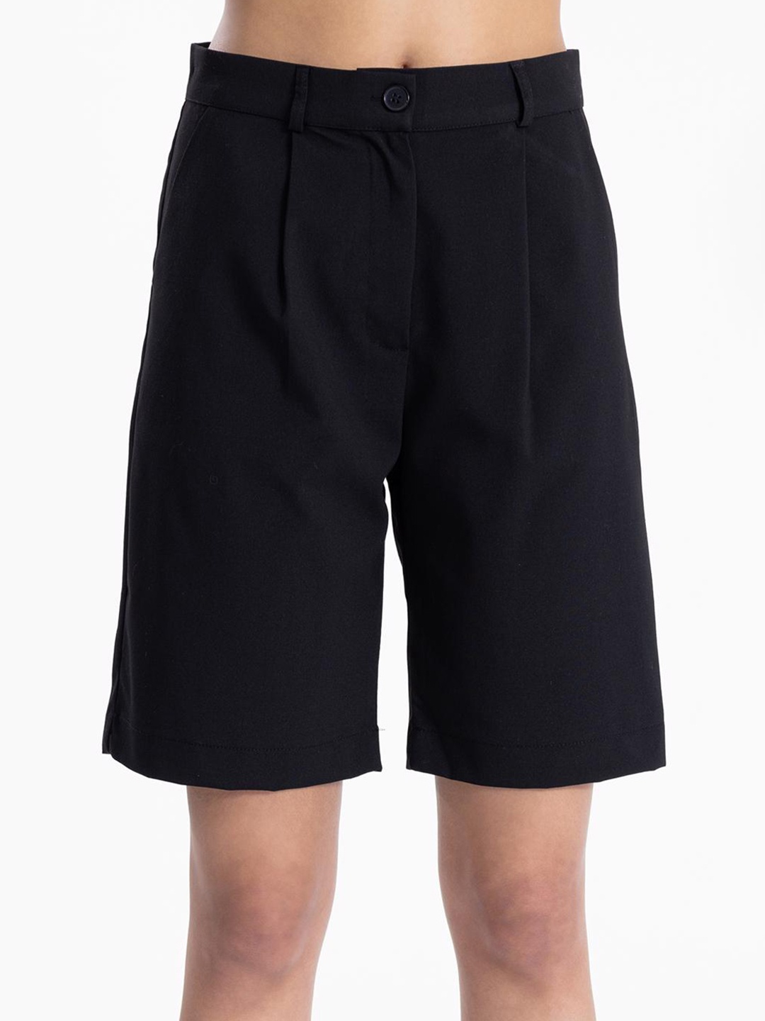 

PRET A TUER Women Mid-Rise Regular Shorts, Navy blue