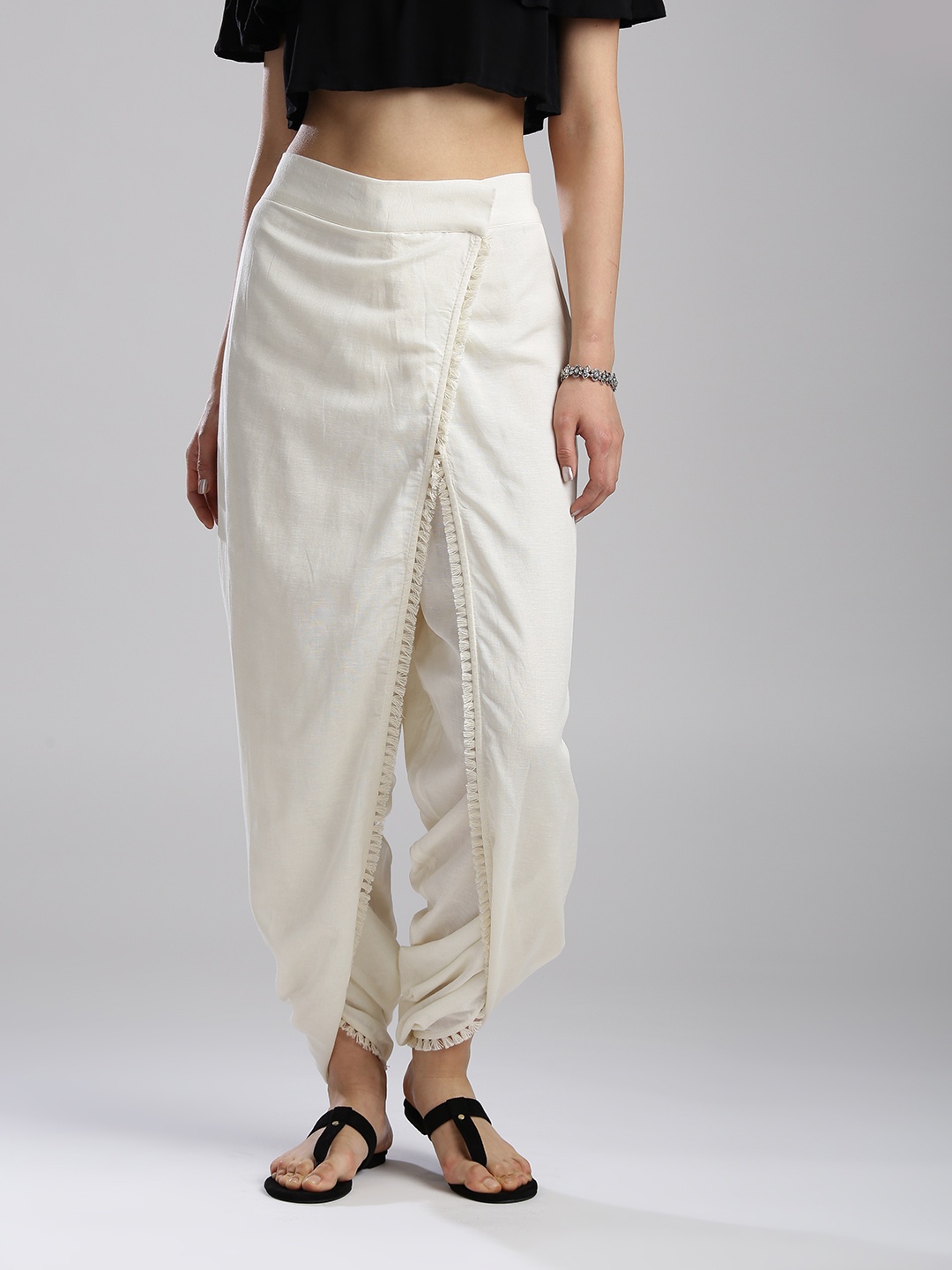 

W Off-White Dhoti Pants