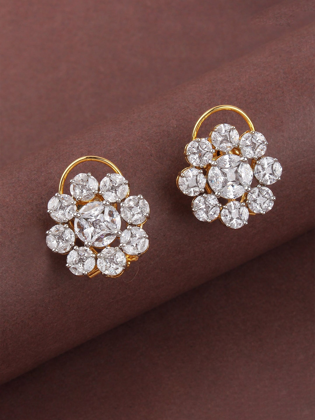 

Mirana Gold-Plated Floral Studs Earrings